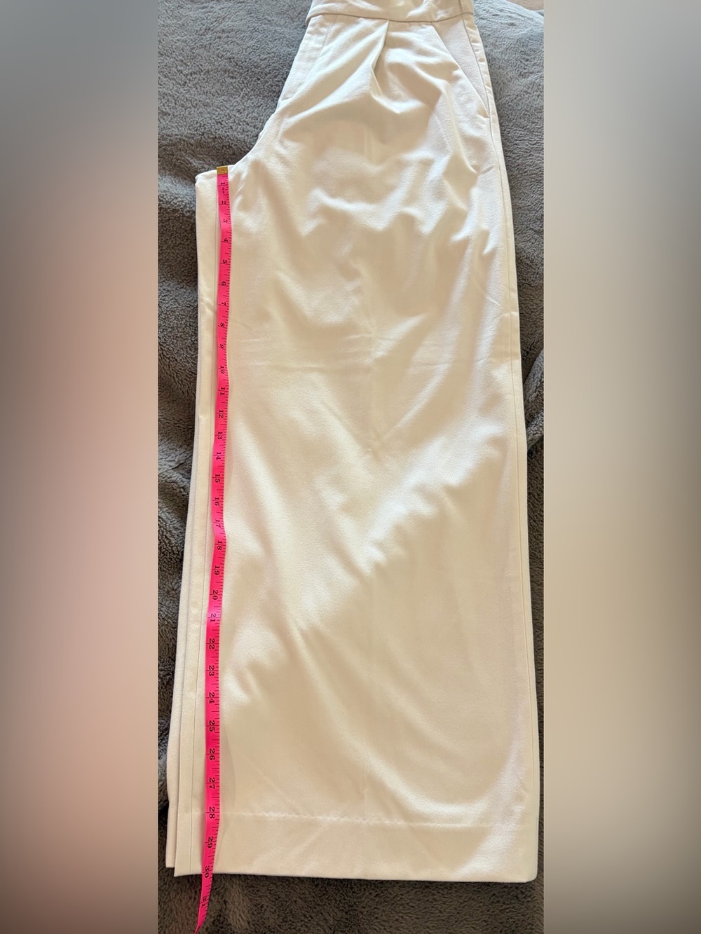 Banana Republic Cream Wide-Leg Mid-Rise Trousers - Picture 8 of 8